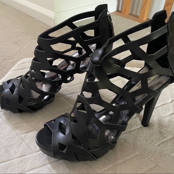 SIMPLY VERA VERA WANG Black Platform Chunky Stiletto Heels SIZE 8M. BRAND NEW. - Picture 4 of 4